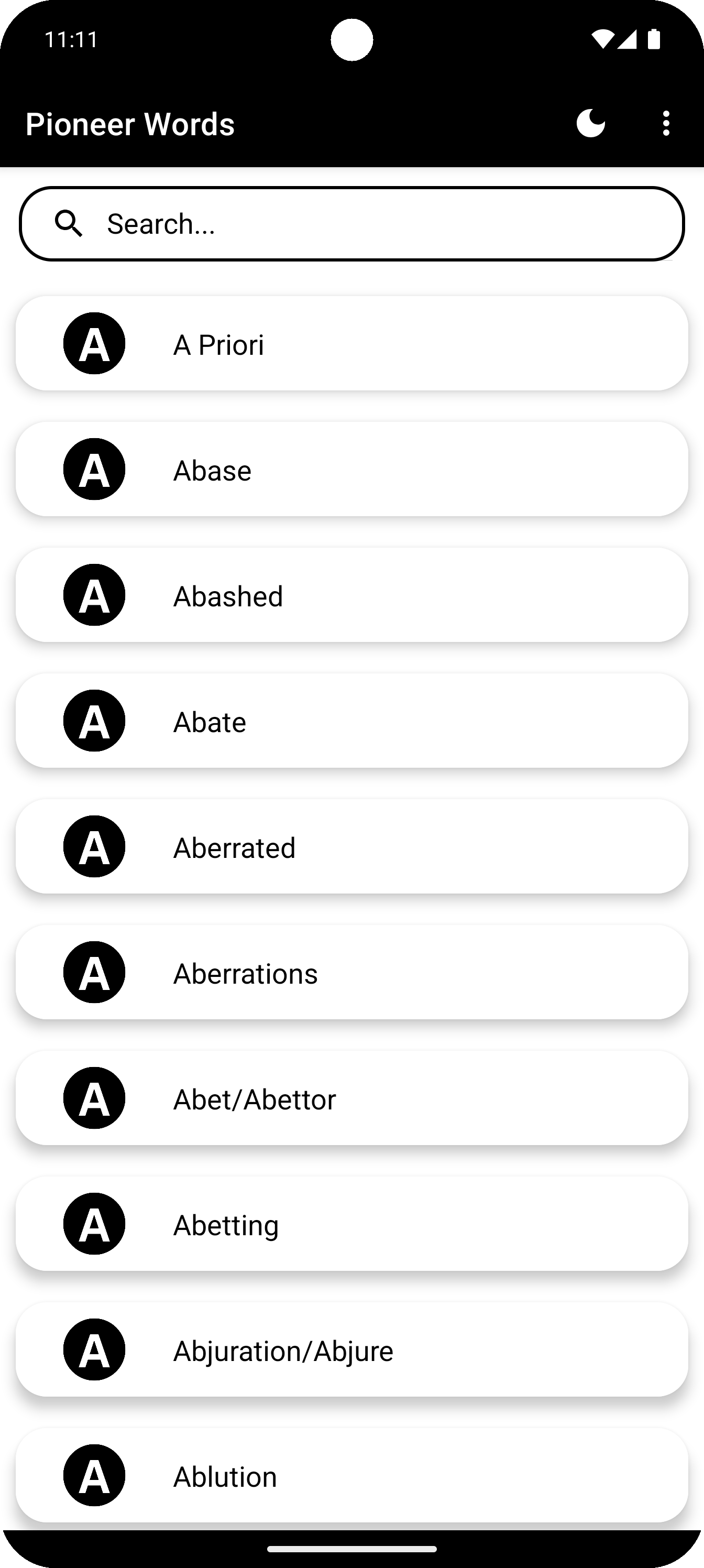 Mobile app screenshot 1